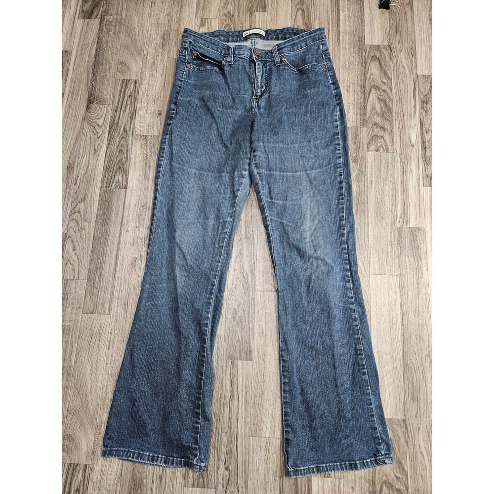 Lee Slender Secret Jeans Women 12 Medium Low On Waist Blue Bootcut Stretch Denim